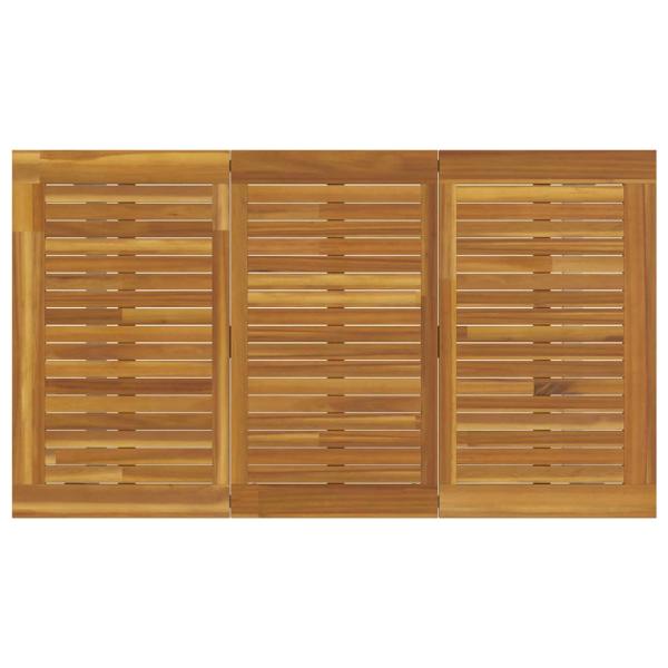 7-teiliges Garten-Esstischset aus solidem Akazienholz und Metall