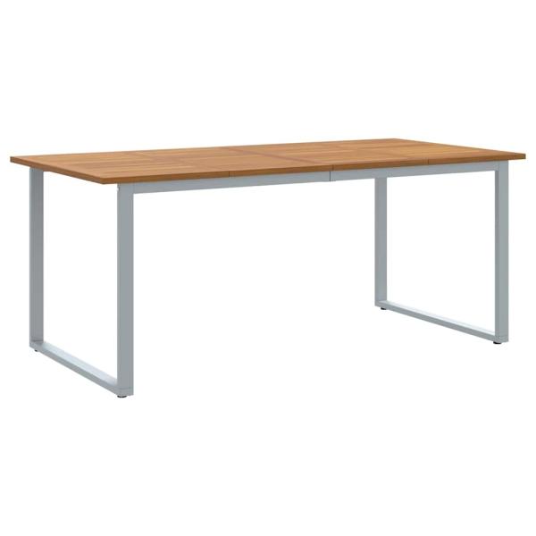 7-teiliges Garten-Diningset aus massivem Akazienholz und Metall