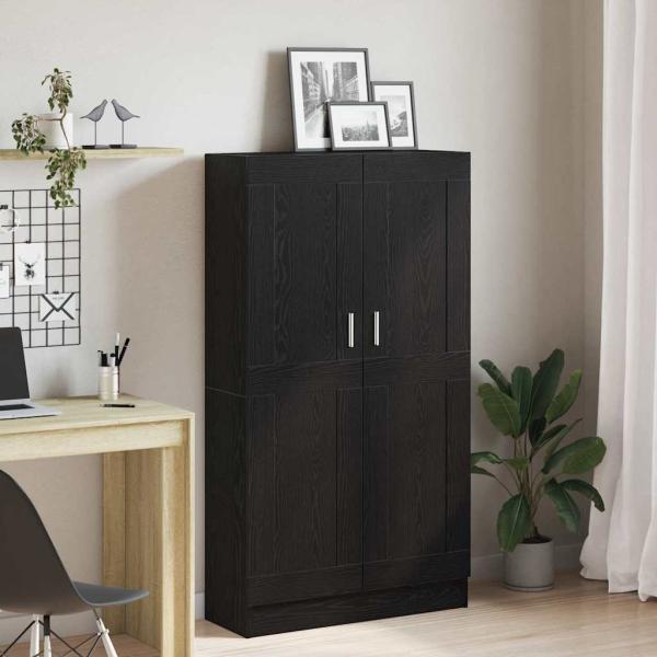 ARDEBO.de - Bücherregale 2er Set Schwarz Eiche 165x30,5x150 cm Holzwerkstoff