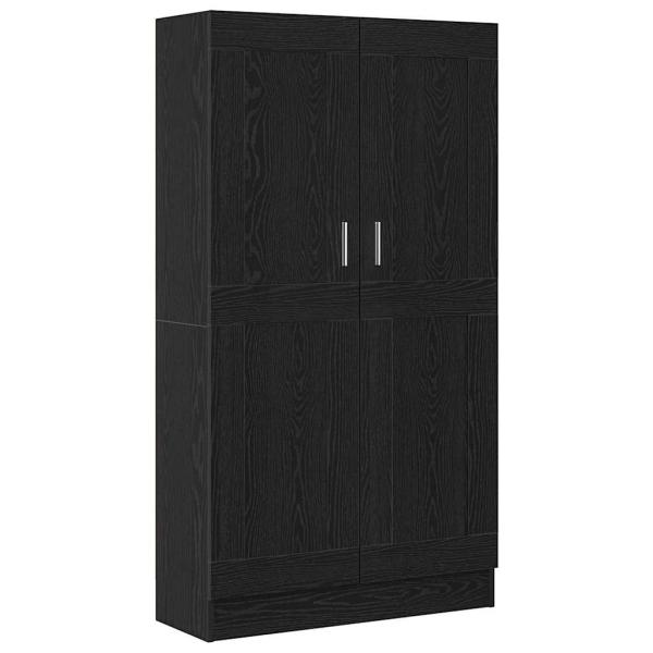 Bücherregale 2er Set Schwarz Eiche 165x30,5x150 cm Holzwerkstoff