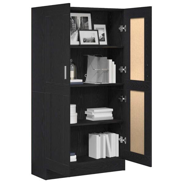 Bücherregale 2er Set Schwarz Eiche 165x30,5x150 cm Holzwerkstoff