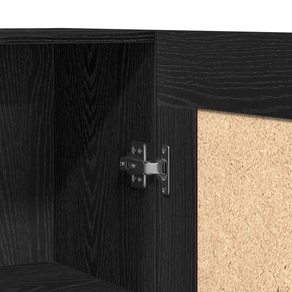 Bücherregale 2er Set Schwarz Eiche 165x30,5x150 cm Holzwerkstoff