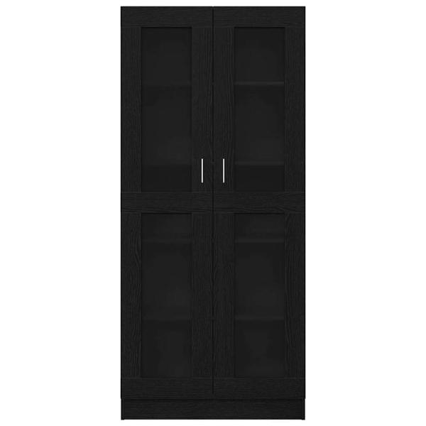 Bücherregale 2er Set Schwarz Eiche 82,5x30,5x185 cm Holzwerkstoff