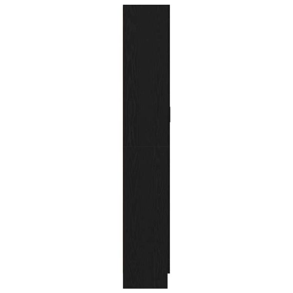 Bücherregale 2er Set Schwarz Eiche 82,5x30,5x185 cm Holzwerkstoff