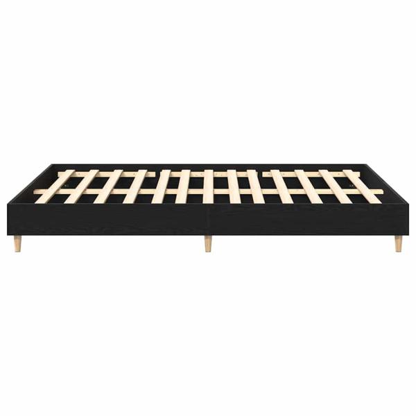 Bettgestell Schwarze Eiche 140x200 cm Konstruiertes Holz