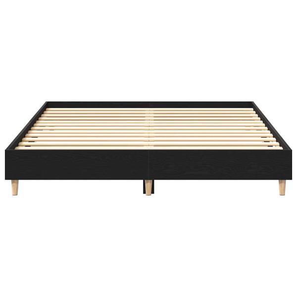 Bettgestell Schwarze Eiche 140x200 cm Konstruiertes Holz