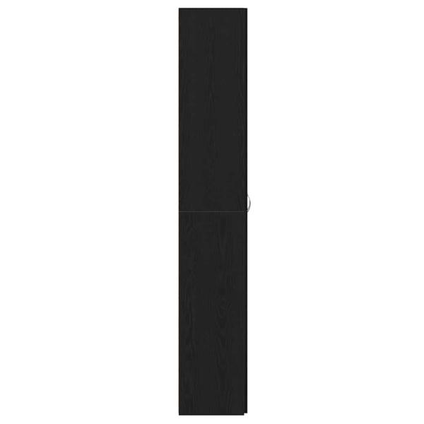 Büroschrank Schwarz Eiche 60x32x190 cm Holzwerkstoff