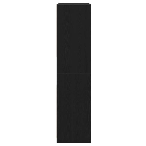 Kleiderschrank in Schwarz und Eiche, 100x50x200 cm, aus Holzwerkstoff