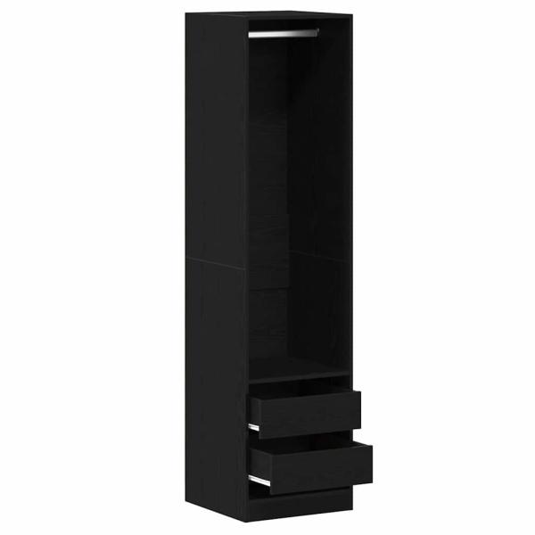 Kleiderschrank in Schwarz, Eiche, 50x50x200 cm aus Holzwerkstoff