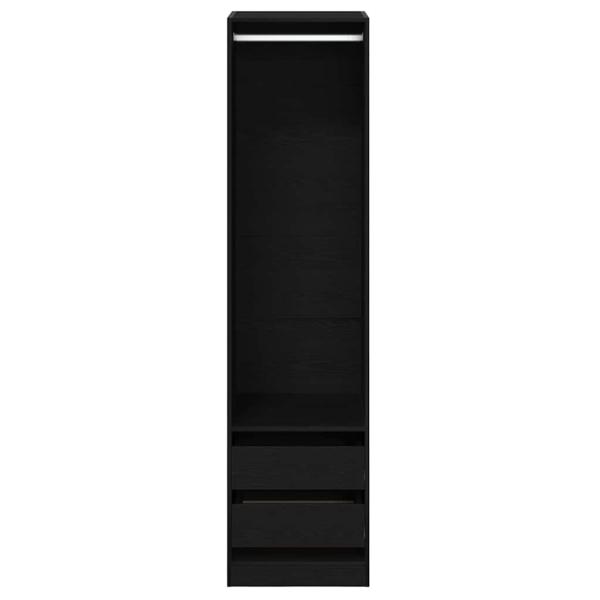 Kleiderschrank in Schwarz, Eiche, 50x50x200 cm aus Holzwerkstoff