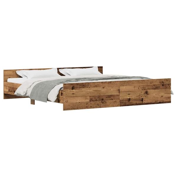 Bettgestell Altholz 200x200 cm Holzwerkstoff