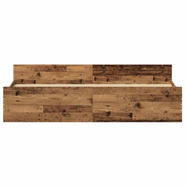 Bettgestell Altholz 200x200 cm Holzwerkstoff