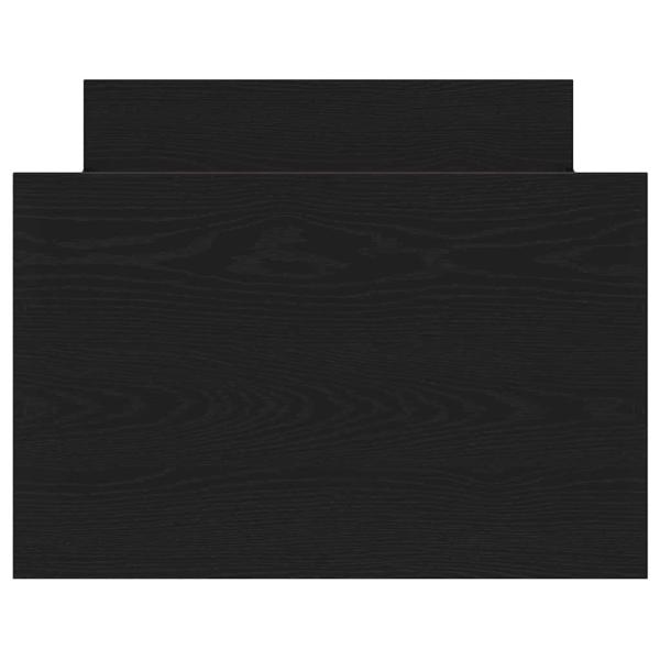 Bettgestell ohne Matratze Schwarz Eiche 75x190 cm Holzwerkstoff
