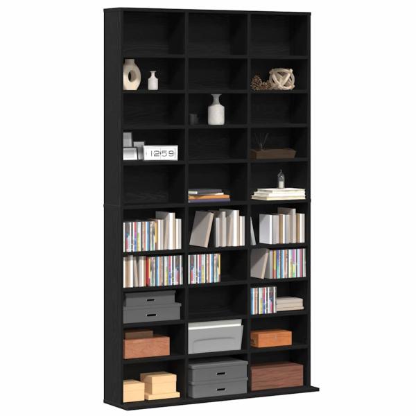 CD-Regal Schwarz Eiche 101x23x177,5 cm Holzwerkstoff