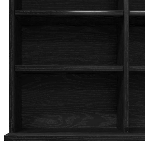 CD-Regal Schwarz Eiche 101x23x177,5 cm Holzwerkstoff