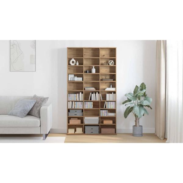 CD-Schrank in Artisan Eiche - 101x23x177.5 cm aus Holzwerkstoff