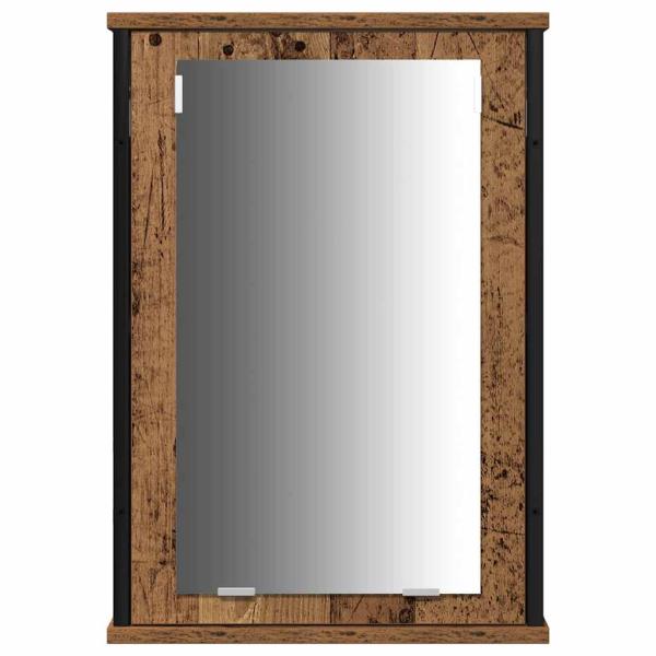 Waschbeckenunterschrank mit integriertem Becken aus altem Holz und Holzwerkstoff