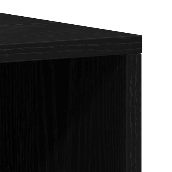 3-teiliges Badezimmermöbel Set schwarze Eiche Holzwerkstoff, Badschrank schwarze Eiche 30x30x190 cm Holzwerkstoff, Badschrank schwarze Eiche 30x30x100 cm Holzwerkstoff