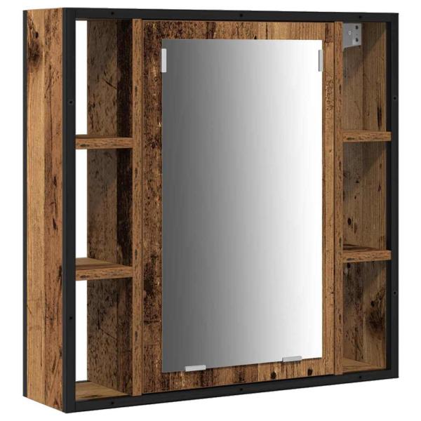 Badezimmer Waschbeckenunterschrank mit integriertem Becken Altholz