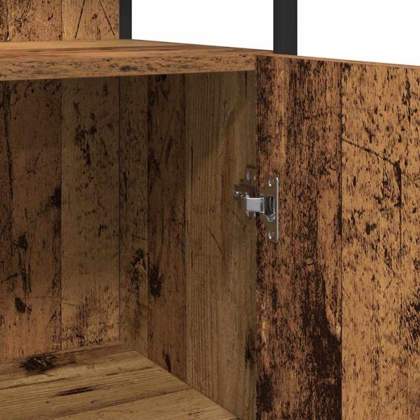 4-teiliges Badezimmermöbel-Set Altes Holz