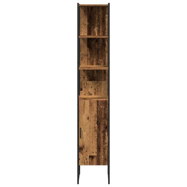 4-teiliges Badezimmermöbel-Set Altes Holz