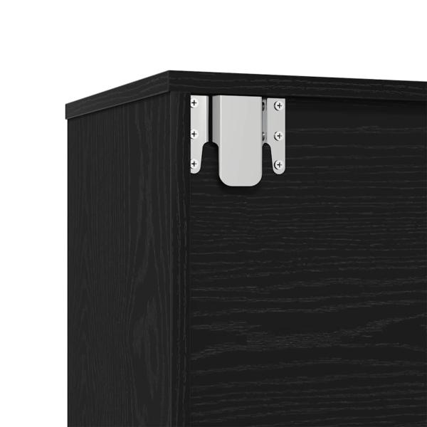 Bücherregale 3 Stück Schwarz Eiche 36x30x143 cm Holzwerkstoff