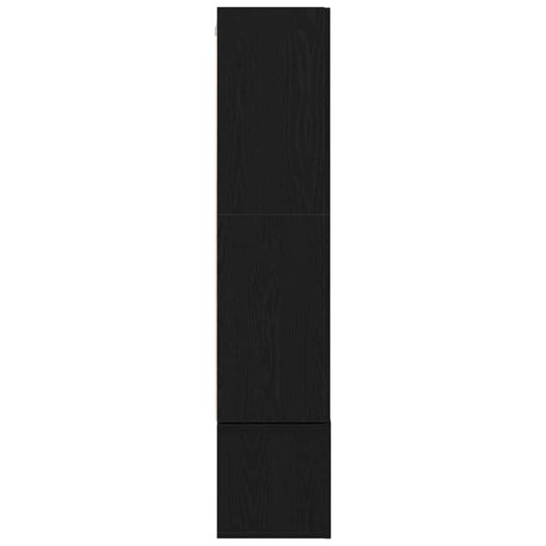 4-teiliges TV-Schranksystem Wandmontage Schwarze Eiche modernes Holz