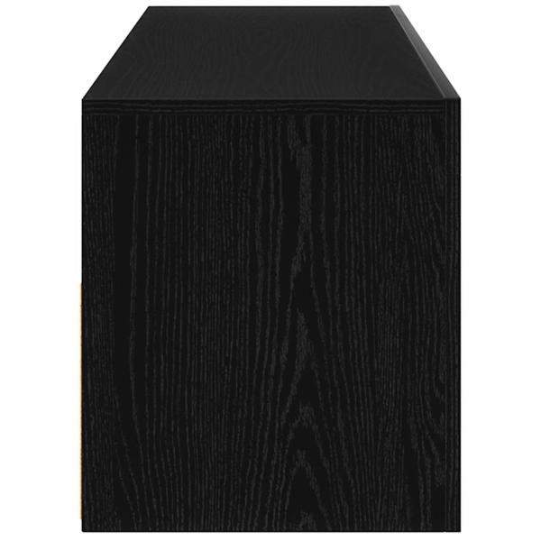 Nachttisch mit LED-Leuchten Schwarz Eiche 60x35x40 cm Holzwerkstoff