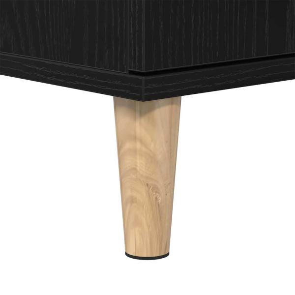 3-teiliges Badezimmermöbel Set Schwarze Eiche Holzwerkstoff