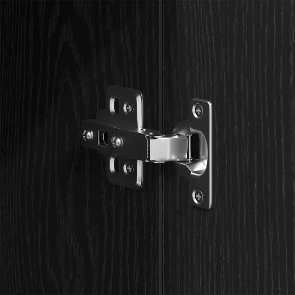 3-teiliges Badezimmermöbel Set Schwarze Eiche Holzwerkstoff