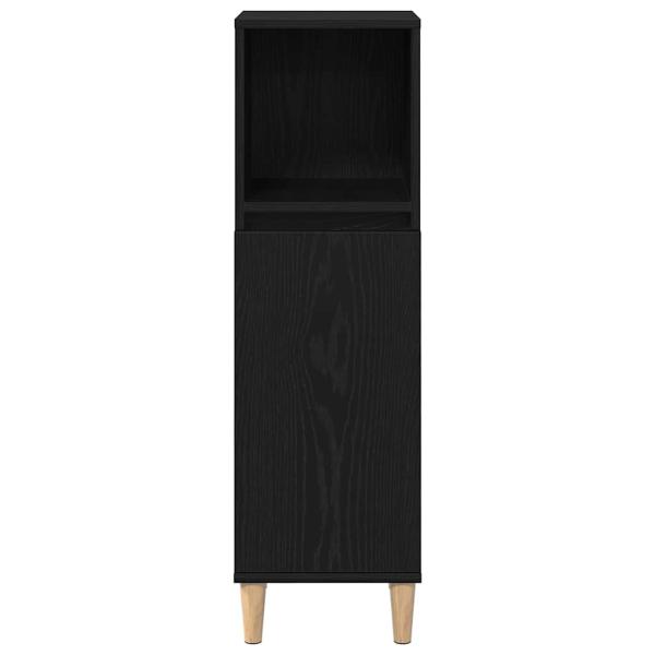 3-teiliges Badezimmermöbel Set Schwarze Eiche Holzwerkstoff