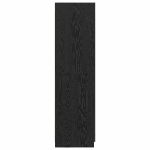 Kleiderschrank Schwarz Eiche 80x51x180 cm Werkstoff