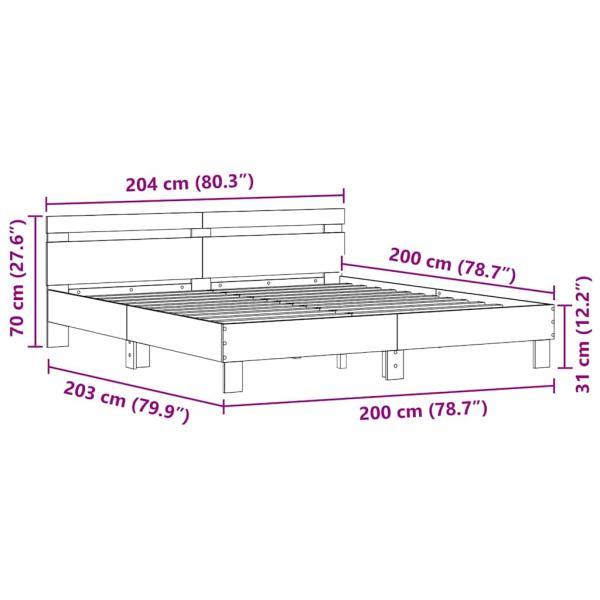Bettgestell Rustikales Altholz Massivholz Altholz 200 x 200 cm