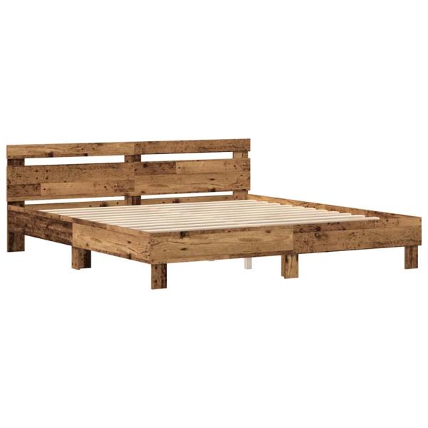 Bettgestell Rustikales Altholz Massivholz Altholz 200 x 200 cm