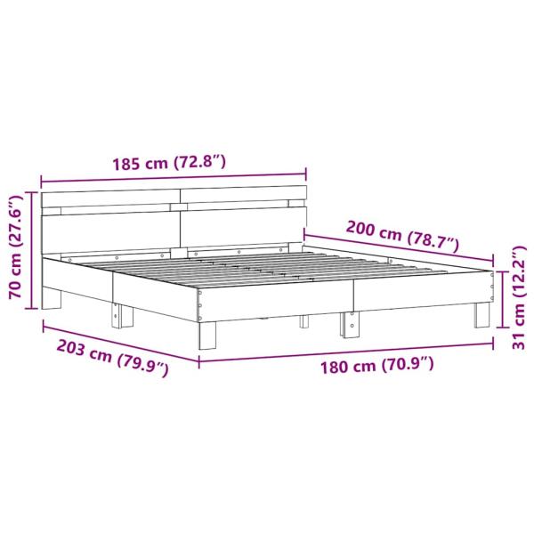 Eichen Bettgestell Schwarz Eiche Massivholz Eiche 180 x 200 cm