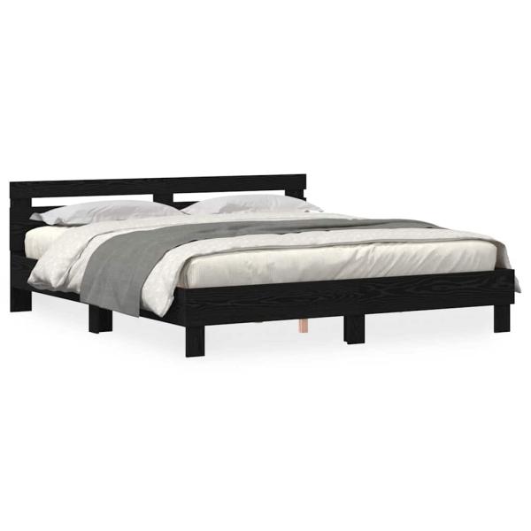 Eichen Bettgestell Schwarz Eiche Massivholz Eiche 180 x 200 cm