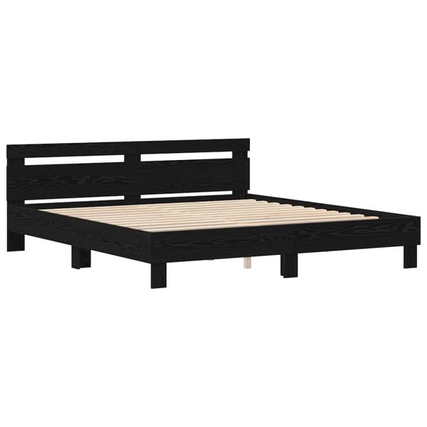 Eichen Bettgestell Schwarz Eiche Massivholz Eiche 180 x 200 cm