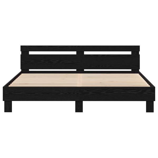 Eichen Bettgestell Schwarz Eiche Massivholz Eiche 180 x 200 cm