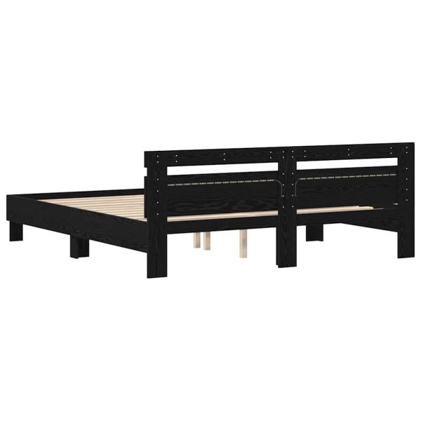 Eichen Bettgestell Schwarz Eiche Massivholz Eiche 180 x 200 cm
