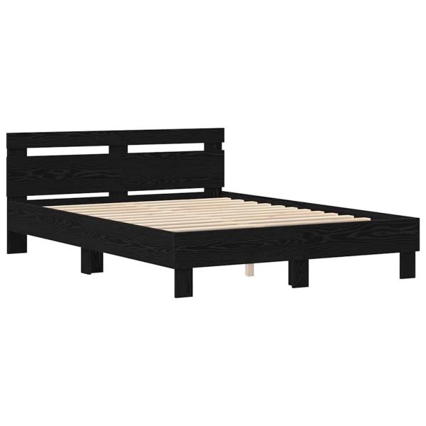 Schwarz Eichenbettgestell schwarze Eiche Massivholz Kiefer