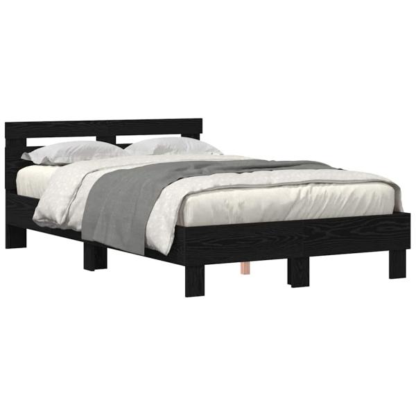 Eichenbettgestell Schwarze Eiche Holzwerkstoff 135 x 190 cm