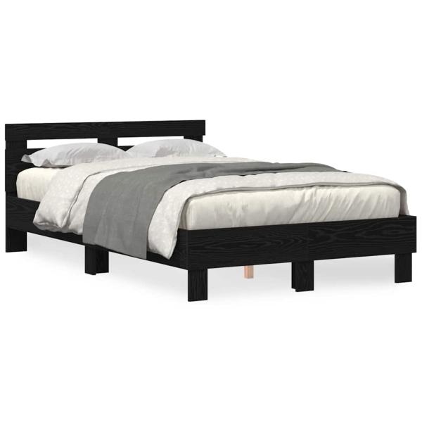 Eichenbettgestell Schwarze Eiche Holzwerkstoff 135 x 190 cm