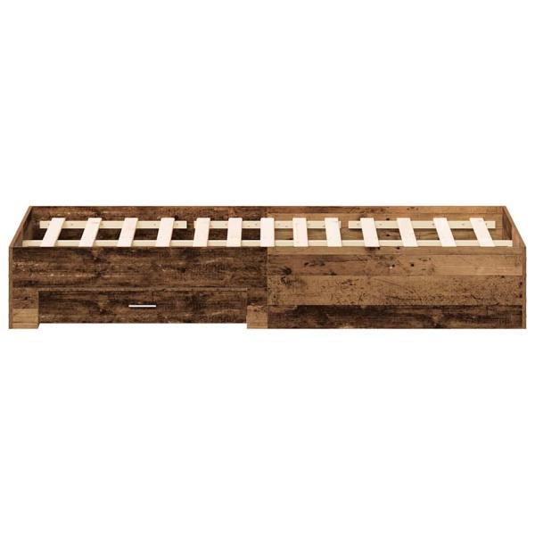 Bett mit Schubladen Altholz 180x200 cm Holzwerkstoff