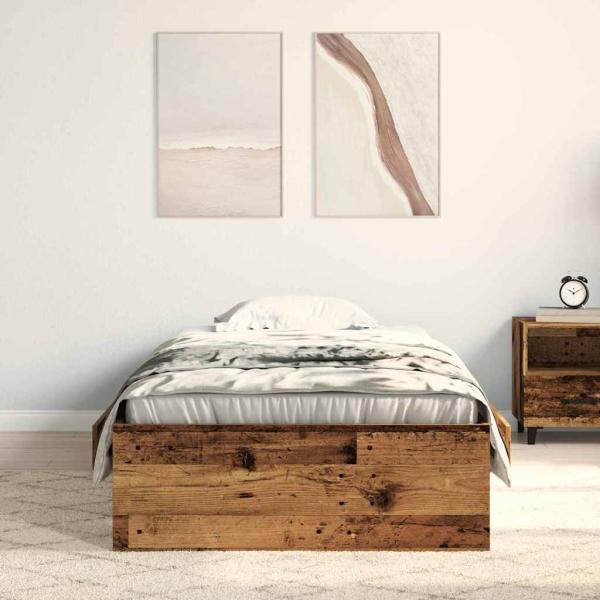 Bettgestell Altholz 100x200 cm Holzwerkstoff