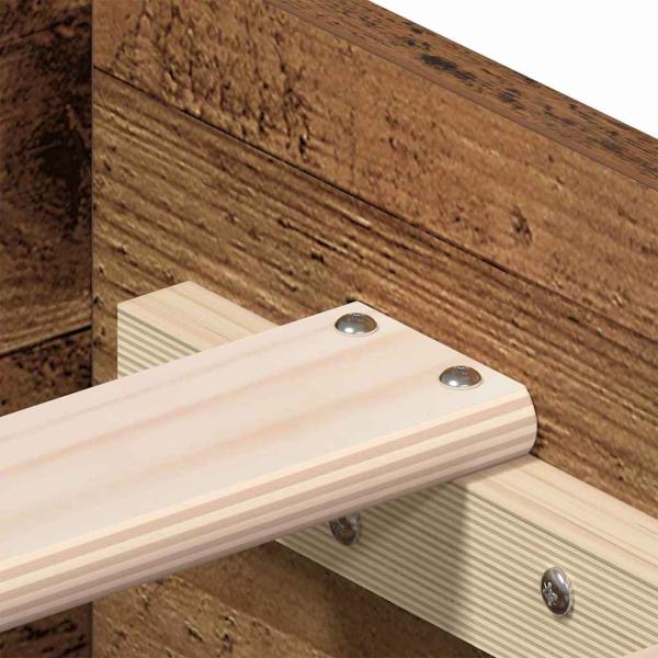 Bettgestell Altholz 100x200 cm Holzwerkstoff