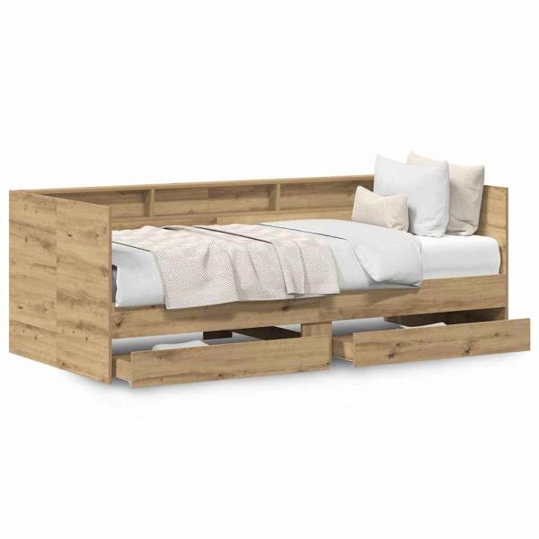 Tagesbett in Artisan Eiche Artisan Eiche Holzwerkstoff 100 x 200 cm