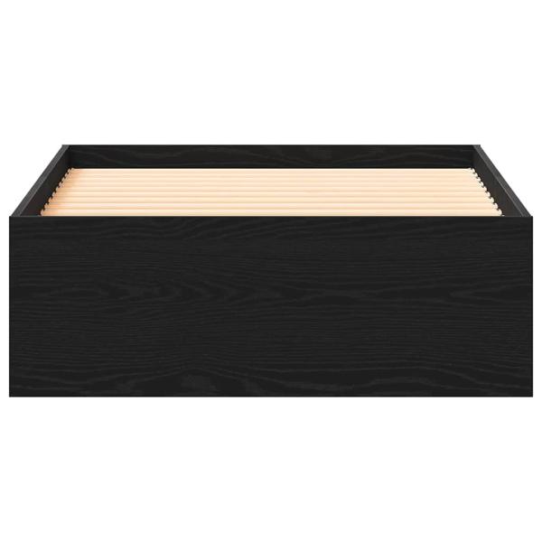 Bettgestell Schwarz Eiche 90x200 cm Holzwerkstoff