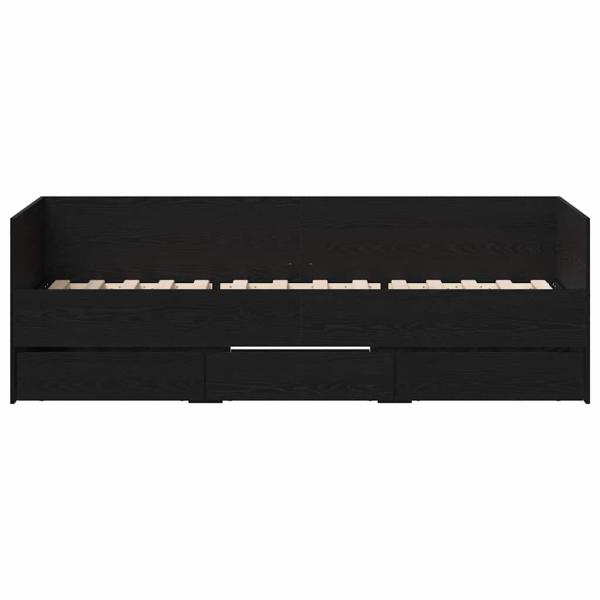Daybed Schwarze Eiche Spanplatten 90 x 190 cm Langlebig Daybed