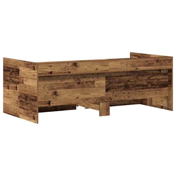Tagesbett mit Schubladen Alte Holzoptik Holzwerkstoff 90 x 190 cm