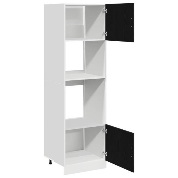 Küchenschrank Schwarze Eiche Verleimtes Holz 60 x 57 x 207 cm